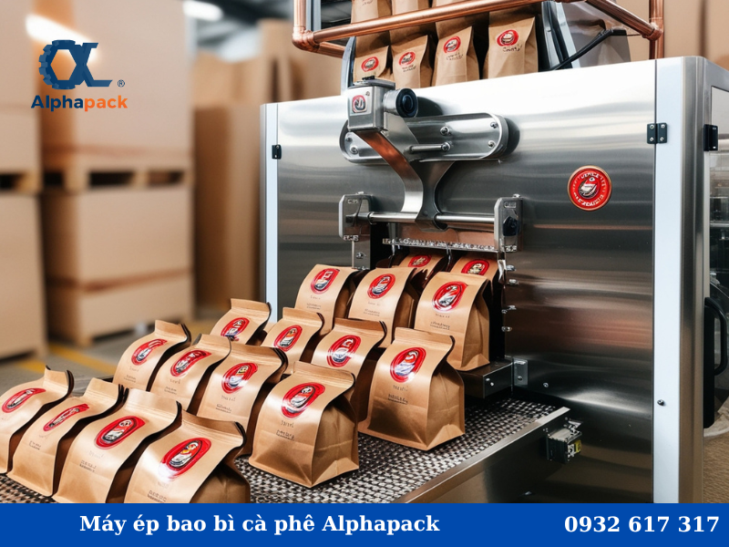 máy ép bao bì cà phê alphapack