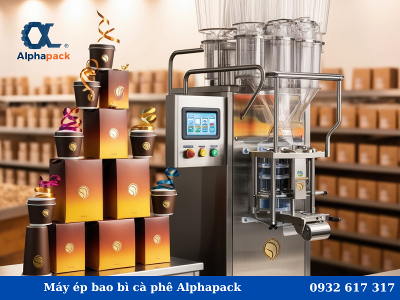 máy ép bao bì cà phê alphapack