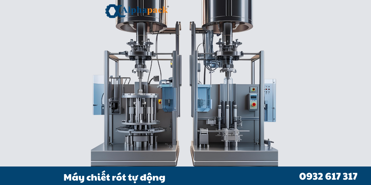 máy chiết rót bán tự động và tự động hoàn toàn